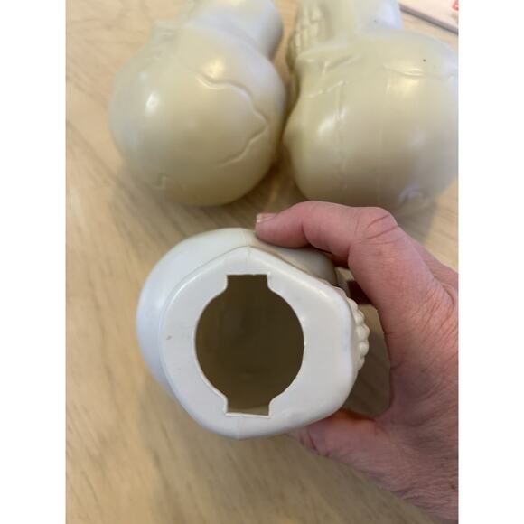 Vintage Halloween Blow Mold Light Covers 5” X 3.5” Inch skull head skelton Lot 3 - Picture 6 of 10